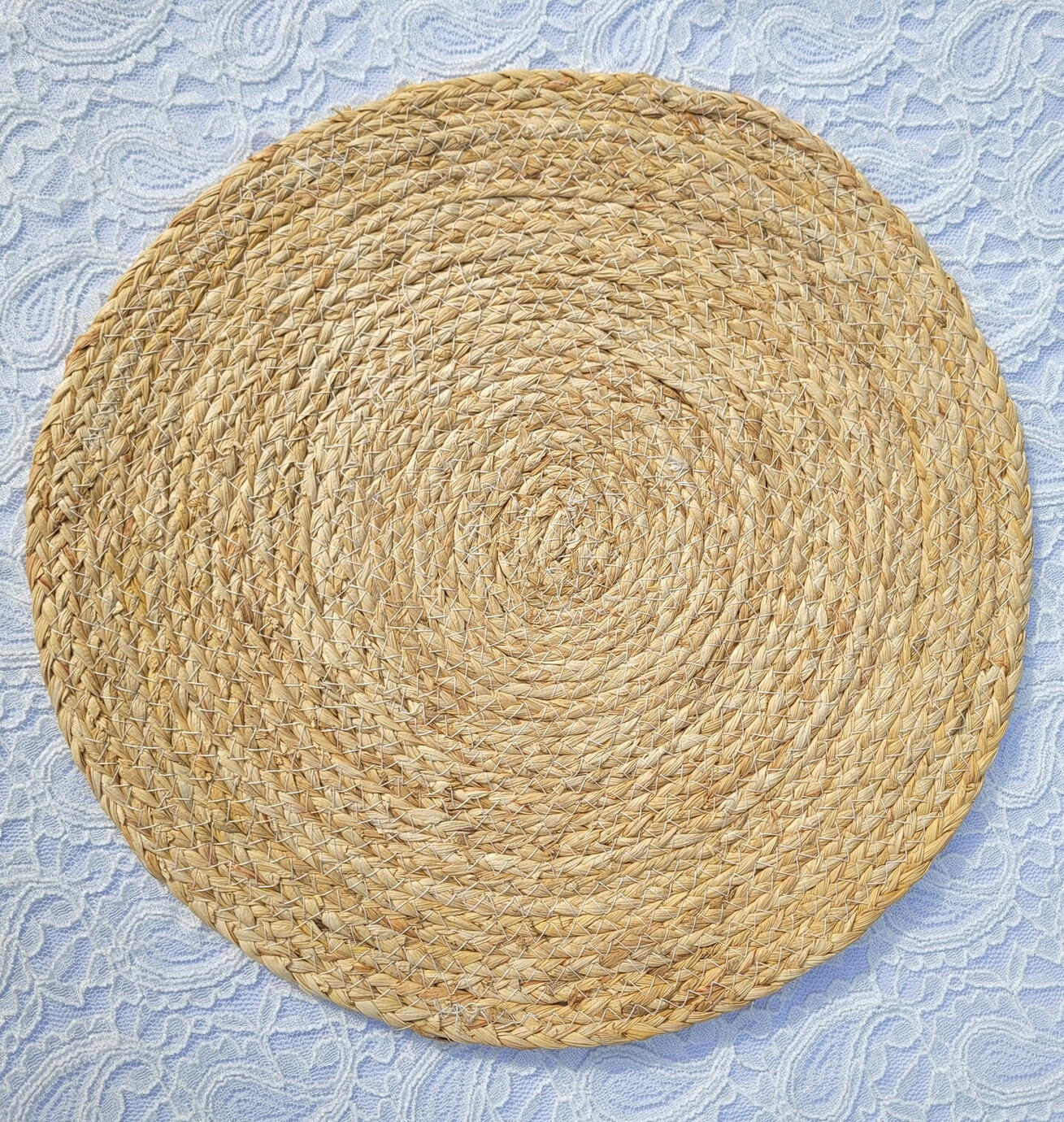 15-inch woven chargers, $2.75 each