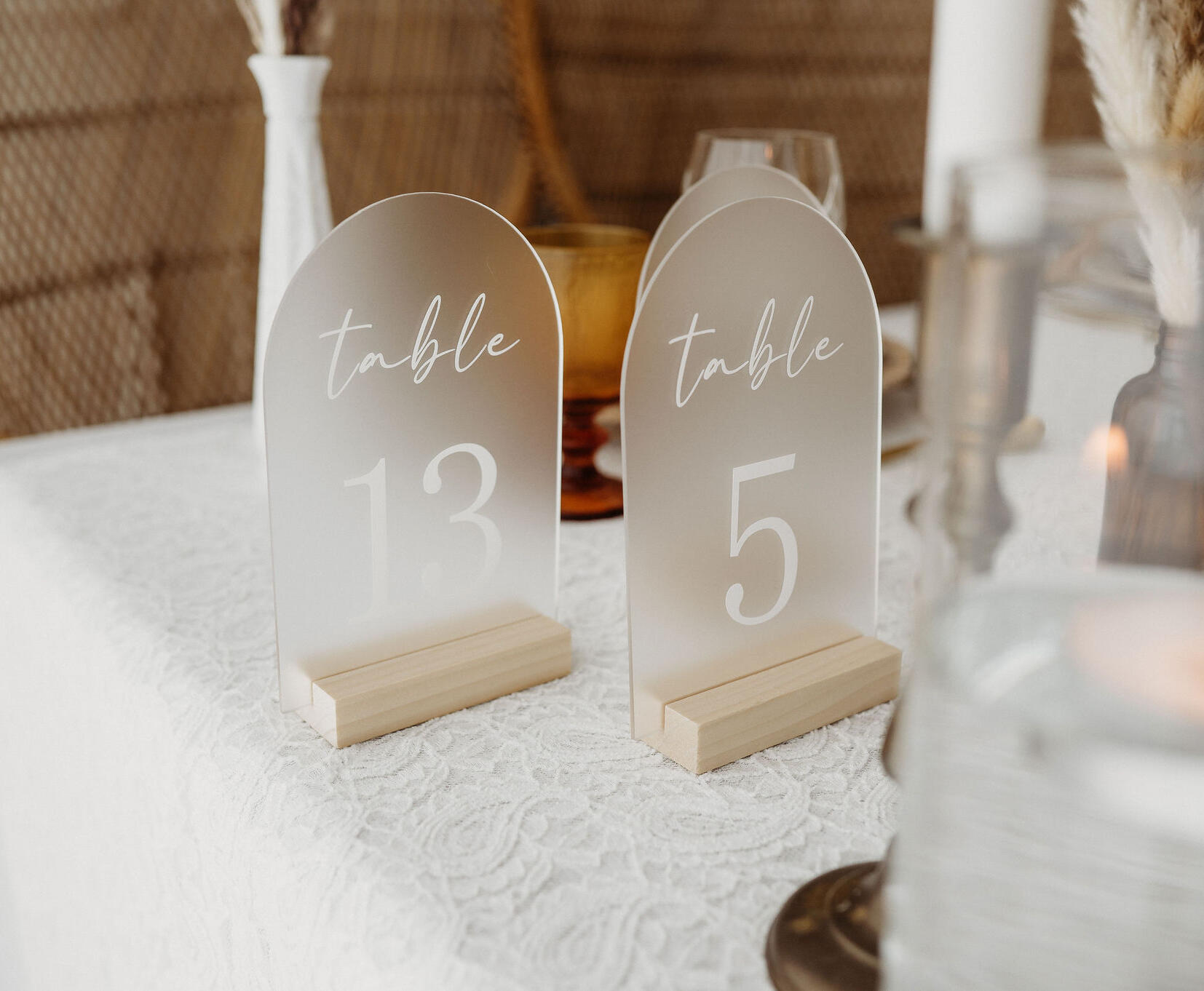 arched table numbers, $2 each